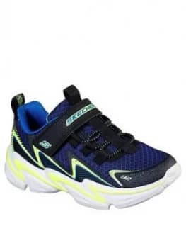 Skechers Boys Wavetronic, Black/Navy, Size 1.5 Older