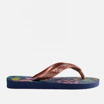 Havaianas Kids Flores Flip Flops - Black, Blue & Gold - UK 12-13 Kids