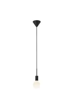 Paco Slim Pendant Ceiling Light Black E27