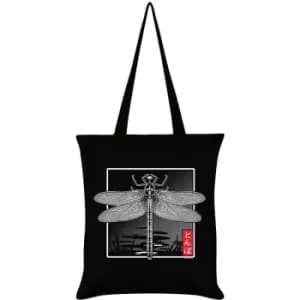 Unorthodox Collective Oriental Dragonfly Tote Bag (One Size) (Black/Grey) - Black/Grey