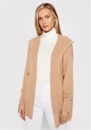Calvin Klein Essential Rib Hooded Cardigan - Beige