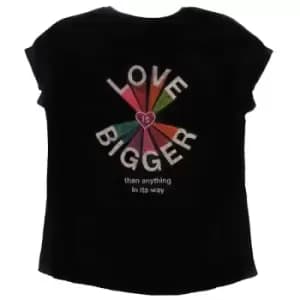 U2 - Love Is Bigger Ladies X-Large Babydoll T-Shirt - Black