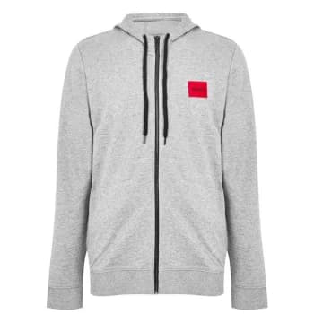 Hugo Daple Zip Through Hoodie - Grey