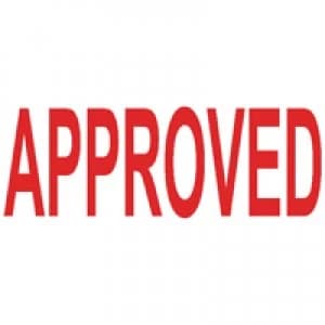 Colop Green Line Word Stamp Approved Red C144837APP