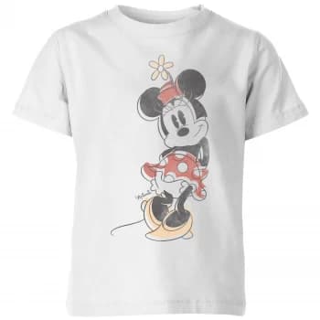 Disney Minnie Offset Kids T-Shirt - White - 11-12 Years