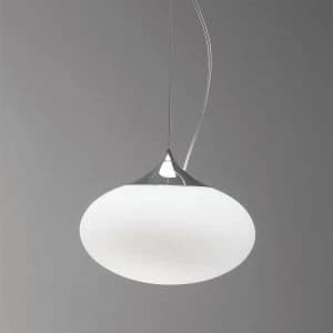 1 Light Globe Ceiling Pendant Polished Chrome, E27