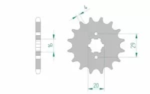 AFAM Steel Standard Front Sprocket 21207 - 428