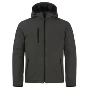 Clique Mens Padded Soft Shell Jacket (4XL) (Dark Grey)