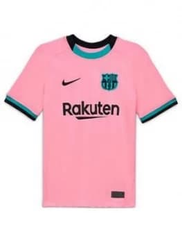 Nike Youth Barcelona 20/21 Third Short Sleeved Stadium Jersey - Pink
