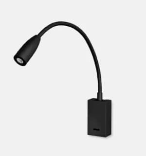 Bed LED Wall Reading Light Black 160lm 3000K