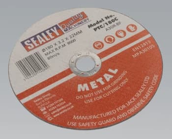 Sealey PTC/180C Cutting Disc Ø180 x 3mm 22mm Bore