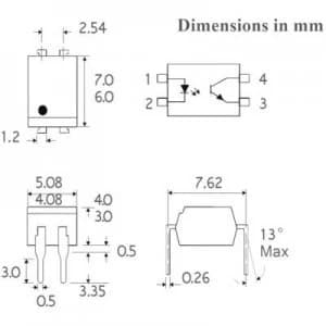 Isocom Components ISP817AXSMTR Optoisolator