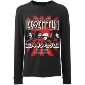 Led Zeppelin - Japanese Burst Unisex XX-Large Long Sleeved T-Shirt - Black