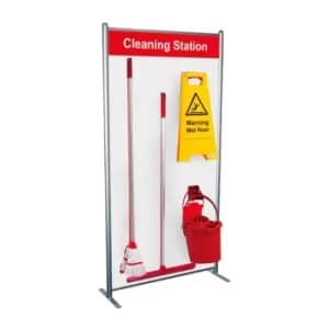 Shadowboard in Multi Purpose Frame - Cleaning Station Style C (Red)