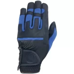 Signature Emblem Riding Gloves (l) (Navy) - Navy - HY