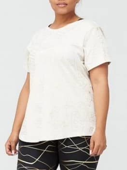 Nike Nsw Icon Clash Printed Curve T-Shirt - Cream