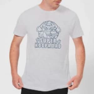 Nintendo Super Mario Super Koopa Dad Mens T-Shirt - Grey - 3XL