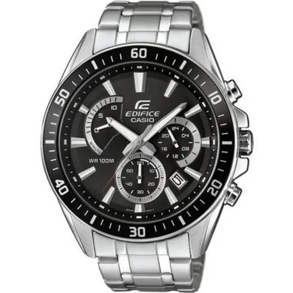 Casio Chronograph Wristwatch EFR-552D-1AVUEF (L x W x H) 53 x 47 x 12.3mm Silver Enclosure material=Stainless steel Material (watch strap)=Stainless