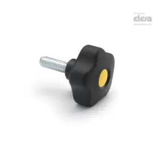 ELESA Lobe knob-VCT.53 p-M10x50-Soft-C3 Grey