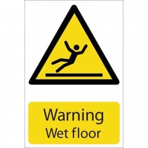Draper Warning Wet Floor Sign 200mm 300mm Standard