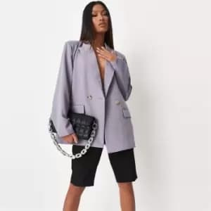 Missguided Doube Breasted Pocket Balzer - Blue