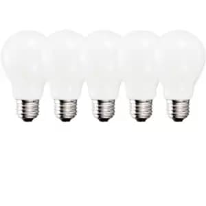 Harper Living 9 Watts A60 E27 LED Bulb Opal Warm White Dimmable, Pack of 5