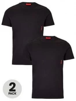 Hugo Boss 2 Pack Round Neck T-Shirts Black Size 2XL Men