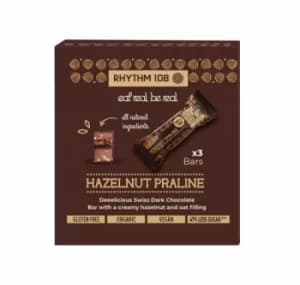 Rhythm 108 Multi-pack Choc Bar Hazelnut 3 x 33g