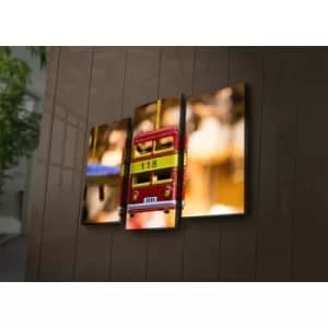 3PAT?ACT-25 Multicolor Decorative LED Lighted Canvas Painting (3 Pieces)