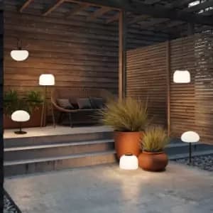 Sponge 20 Outdoor Patio Terrace Plastic Battery Light in White (Diam) 20cm