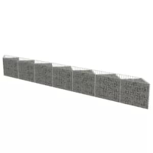 Vidaxl Gabion Wall Galvanised Steel 450X30X50 cm