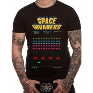 Space Invaders - Unisex Arcade T-Shirt (Black)