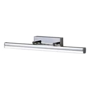 Bathroom Wall Lamp Medium Adjustable, 1 x 12W LED, 4000K, 1192lm, IP44, Polished Chrome - Luminosa Lighting