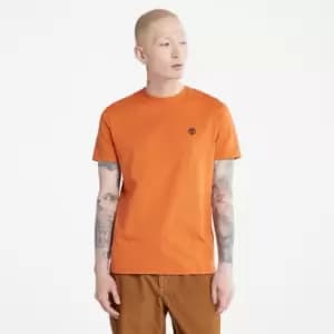 Timberland Dunstan River Crewneck T-Shirt For Men In Brown Orange, Size M