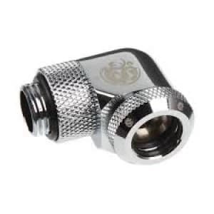 Bitspower Silver Shining Enhance Rotary G1/4" 90-Degree Multi-Link Adapter For OD 12MM