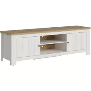 Celesto 2 Door Wide tv Unit in White and Oak
