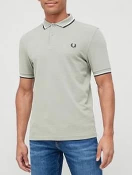 Fred Perry Twin Tipped Fred Perry Polo Shirt - Grey Size M Men