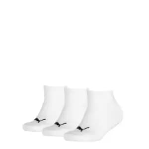 Puma 3 Pack of Invisible Socks - White