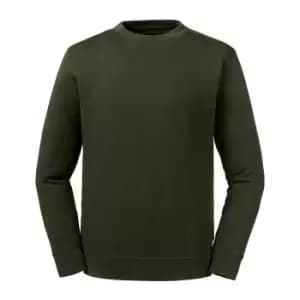 Russell Unisex Adults Pure Organic Reversible Sweatshirt (M) (Dark Olive)