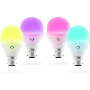 LiFX Smart Mini Colour and White WiFi LED Light Bulb with B22 Bayonet Ending - 4 Pack
