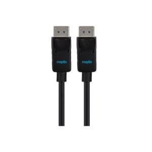 Maplin Premium DisplayPort to DisplayPort Cable 3m 4K Compatible Black