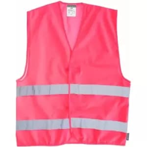 F474 - Pink Sz s/m Hi-Vis Iona Safety Vest Visibility Reflective - Pink - Portwest