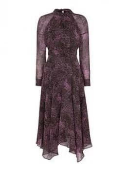 Whistles Snake Print Carlotta Dress - Pink
