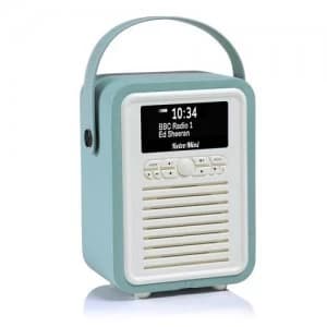 ViewQwest Retro Mini Portable Digital Mint colour White