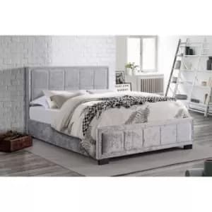 Birlea 120Cm Hannover Fabric Bed Steel Crushed Velvet
