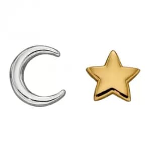 Moon and Star Stud Earrings E6008