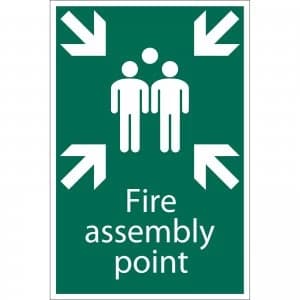 Draper Fire Assembly Point Sign 200mm 300mm Standard