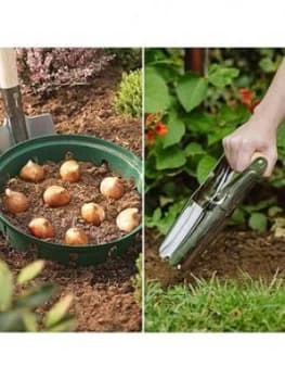 Set Of 3 Bulb Baskets 25Cm And Bulb Planter