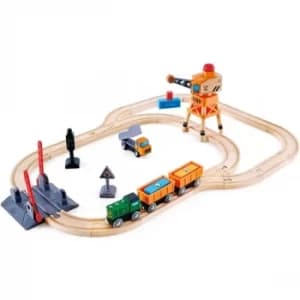Hape Crossing & Crane Playset