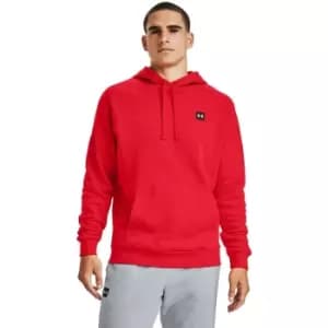Under Armour Mens Rival Fleece Hoodie Red Fleece Top - 4XL